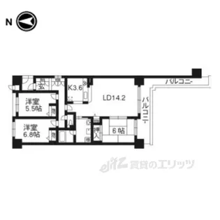 パデシオン京都駅前【8階】の間取り