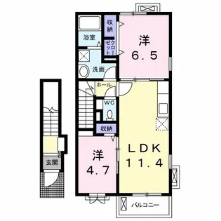 ミント ブリーゼ II【2階】の間取り