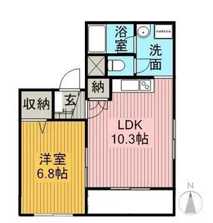 マンションドム高見I【2階】の間取り