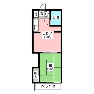 ホワイトフラット【2階】の間取り