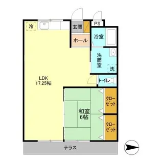 ハマノハイツ【1階】の間取り