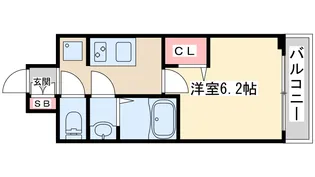 プレサンス京橋GREEN YARDアルミラ【3階】の間取り