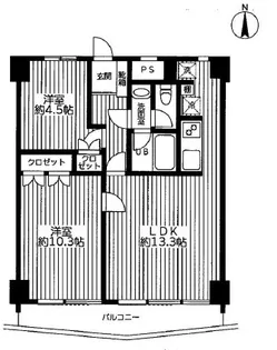 ベルザ桜木【5階】の間取り