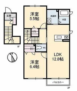 メゾン プレジール【2階】の間取り