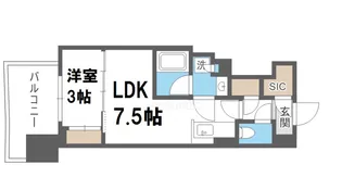 コンフォリア・リヴ本町WEST Q【12階】の間取り
