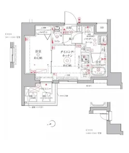 クレイシアIDZ上野【9階】の間取り