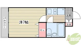 エスコートパレス【4階】の間取り