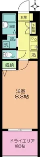 プレステージ飛翔【1階】の間取り