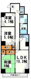 グランドール武戸野【9階】の間取り
