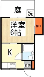 アルカディア弦巻【1階】の間取り