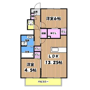 ルミエール ド エスポワール II【1階】の間取り