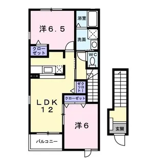 ブリアン・ブローテD【2階】の間取り