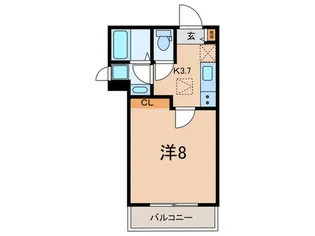 シルクハイツ サン&K【1階】の間取り