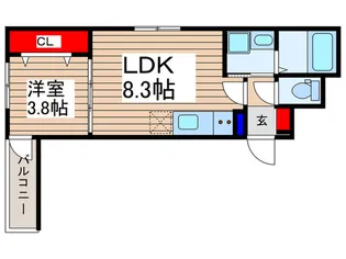 ルーチェ上福岡【3階】の間取り