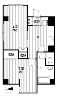 上北沢グリーンコーポ【4階】の間取り