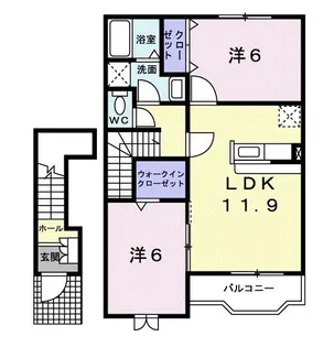 ヒルサイドオーク【2階】の間取り