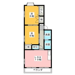 グランデージ志都呂館I【2階】の間取り