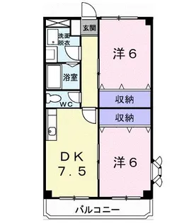 ビュー緑台【3階】の間取り
