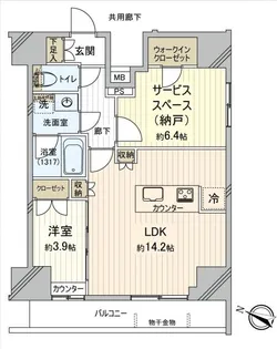 メインステージ十条II【13階】の間取り
