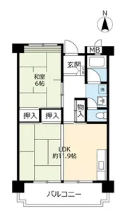 UR東門真【7階】の間取り