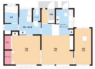 ヴィーブル若里【1階】の間取り