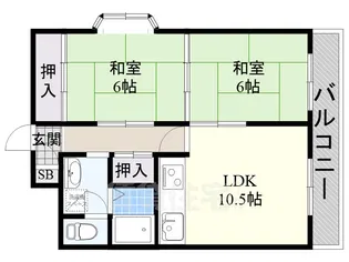 グランデージ英【2階】の間取り