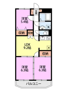 メゾンドマロン【2階】の間取り