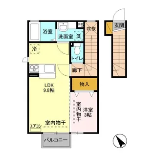 ヴェールクレール B【2階】の間取り