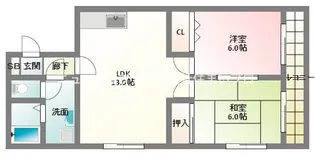 富士藤田町マンション【4階】の間取り