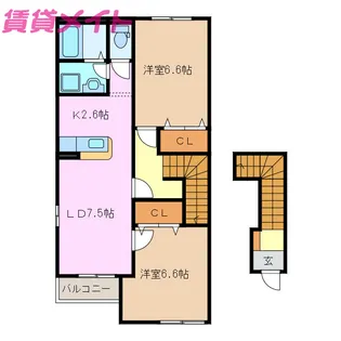 プレサスコンファース和田【2階】の間取り