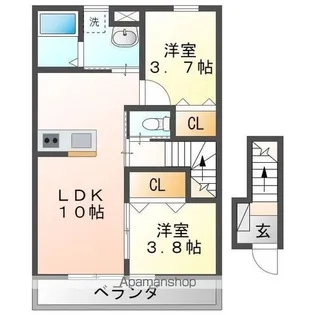リーブルファイン則武東【2階】の間取り