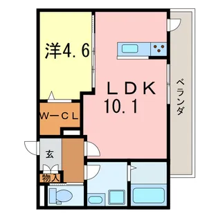 グランソレイユ【1階】の間取り