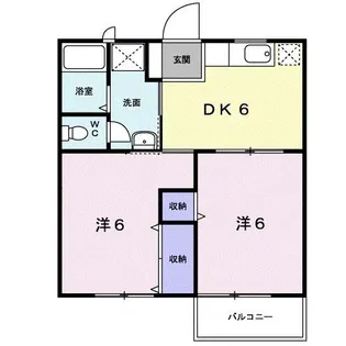 ベルメイユB【2階】の間取り