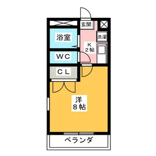 アドバンスシンデン【2階】の間取り