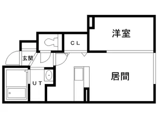 グランモア桜川B【1階】の間取り