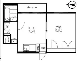 第2コーポファミ-ユ【3階】の間取り