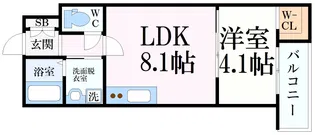 エスフラットさくら夙川【2階】の間取り