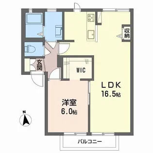 ハイツ池田F【1階】の間取り