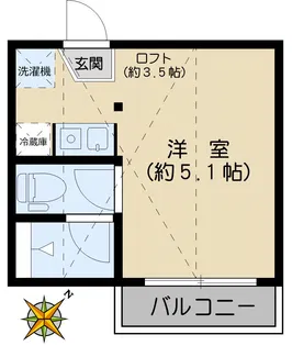 サンフラワー白山【2階】の間取り