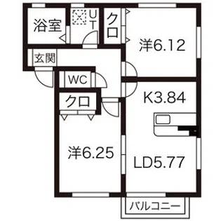 カンパーニュ 弐番館【2階】の間取り