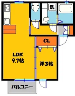 ロイヤルテラスB【1階】の間取り