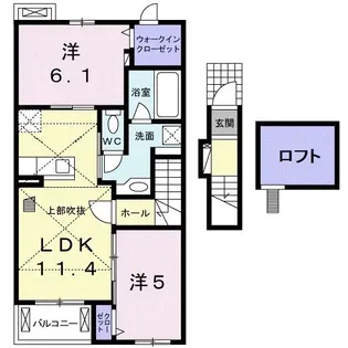 ヴェール・アンジュB【2階】の間取り