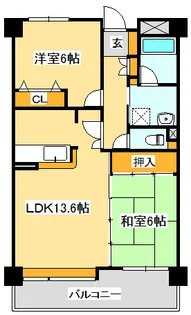 リベルテ南大野田【4階】の間取り