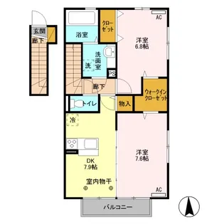 α台門【2階】の間取り