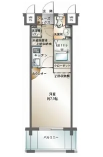 エンクレスト天神III【6階】の間取り