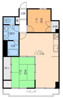 ライオンズマンション三番町【8階】の間取り