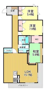 シャーメゾン岩沼中央【3階】の間取り