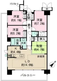 ザ・レジデンス廿日市駅前【4階】の間取り