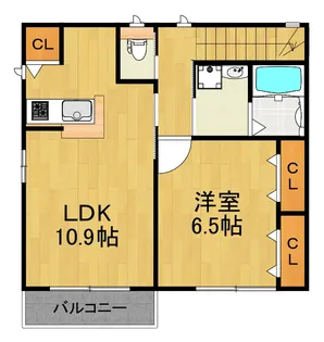 神奈川県横浜市鶴見区上の宮1【アパート】の間取り