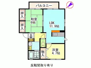 広島県広島市安佐南区川内6【アパート】の間取り